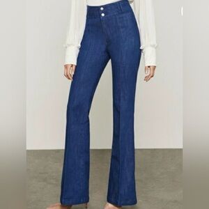 BCBGMaxAzria Dark Blue Flare Jeans